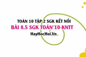 Bài 8.5 SGK Toán 10 tập 2 Kết nối tri thức